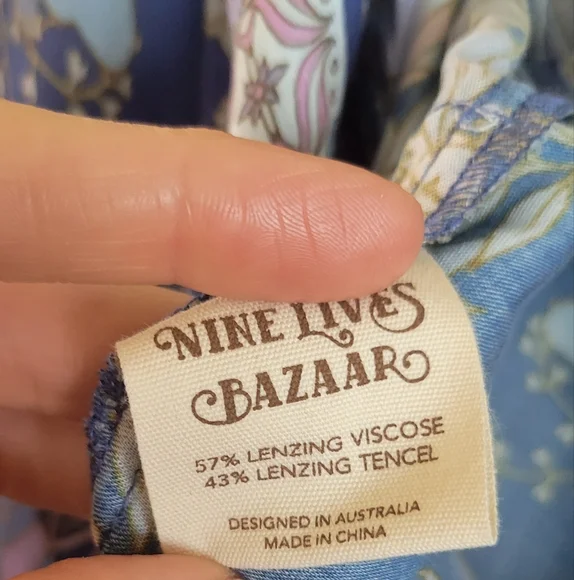 Nine Lives Bazaar Violet top in Bluebelle - Picture 7 of 10